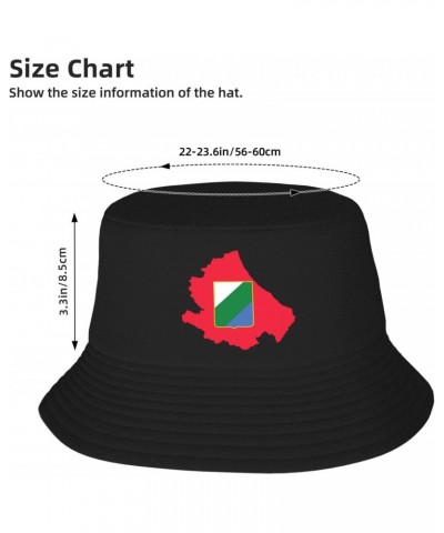 Flag Map of Abruzzo Bucket Hat for Men Women Boonie Hat Outdoor Summer Vacation Beach Travel Fishing Cap Black $11.90 Bucket ...