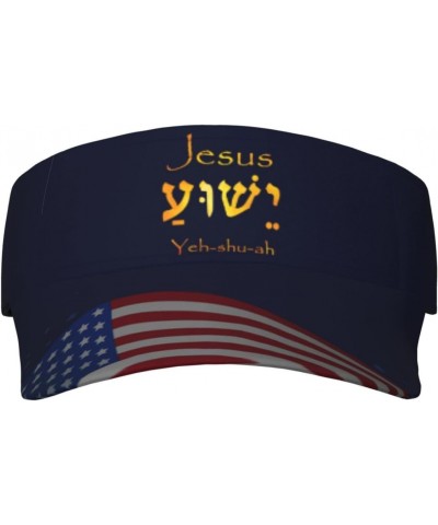 Yeshua Jesus Christian Visor Cap Adjustable Uv Protection Sun Visor Hats Empty Top Baseball Hat for Women and Men Black $13.9...