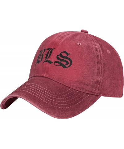 Black Music Label Music Society Baseball Cap Vintage Washed Denim Cap Unisex Casual Outdoor Sport Hat Black Red $9.99 Basebal...