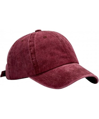 Mens and Womens Summer Fashion Casual Sunscreen Baseball Caps Cap Hats Fashion Baseball Caps Cute Beach Hats for Women Wine $...