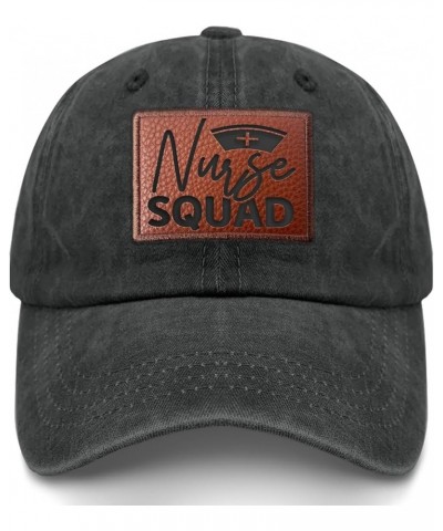 Nurse Squad Ball Cap Funny Beach Cap Gifts for Mom Who Like Engraved,Hiking Hat Suitable for Sports,Summer Casual Allblack $1...