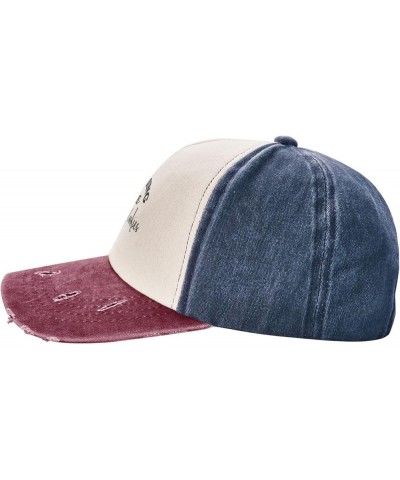 I'll Bring-The Milf-&-Cookies-Hat Funny Dad Caps Adults Cool Denim Baseball caps for Men Women Navy and Red $13.79 Baseball Caps