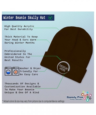 Beanies for Men Poker Cards Game Embroidery Poker Winter Hats for Women Acrylic Skull Cap 1 Size Brown Design Only $9.96 Skul...