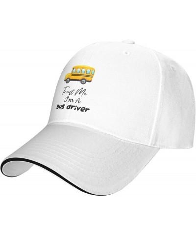 Trust Me I'm A Bus Driver Adjustable Baseball Cap for Men and Women - Original Classic Low Profile Dad Hat,Gray White $10.84 ...