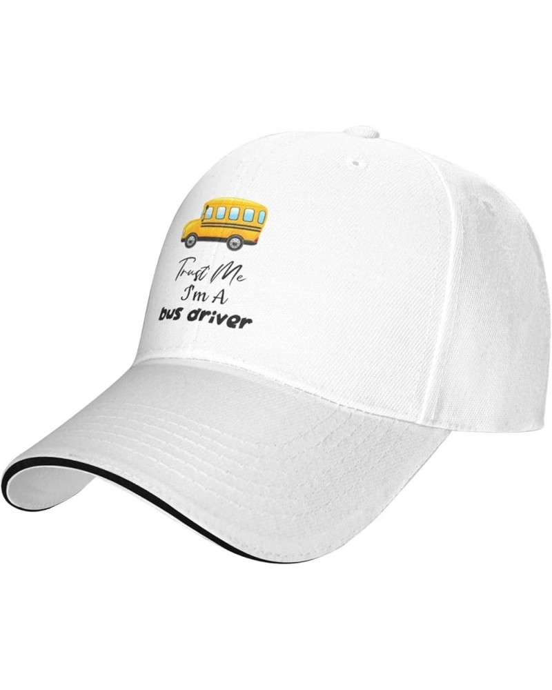 Trust Me I'm A Bus Driver Adjustable Baseball Cap for Men and Women - Original Classic Low Profile Dad Hat,Gray White $10.84 ...