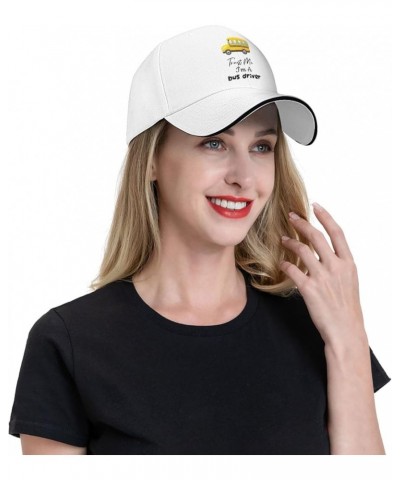 Trust Me I'm A Bus Driver Adjustable Baseball Cap for Men and Women - Original Classic Low Profile Dad Hat,Gray White $10.84 ...