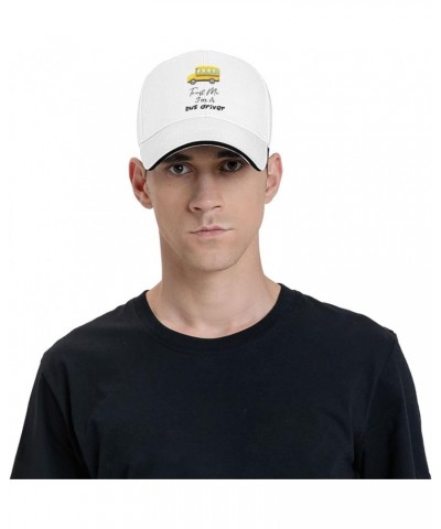 Trust Me I'm A Bus Driver Adjustable Baseball Cap for Men and Women - Original Classic Low Profile Dad Hat,Gray White $10.84 ...