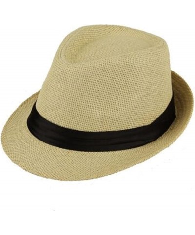 Summer Straw Hats for Adult Panama Hat Black Jazz Caps Casual Beach Visor Summer Hats for Women Men 3 $14.72 Sun Hats