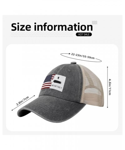 Ripped Style American and Texas Flag Come and Take It Baseball Cap Women Men Mesh Back Hats Vintage Cowboy Hat Dad Caps Deep ...