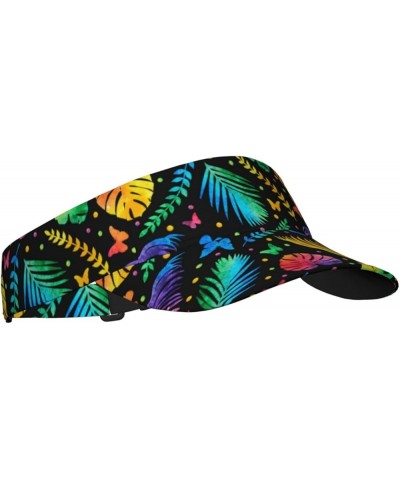 Hawaii Tropical Flower Sun Visor Hats Cap Visors for Women and Men for Sport Beach Tennis Golf Running Hawaii-2s $11.94 Visors