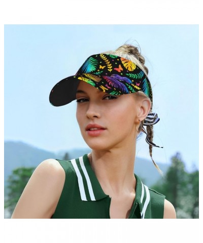 Hawaii Tropical Flower Sun Visor Hats Cap Visors for Women and Men for Sport Beach Tennis Golf Running Hawaii-2s $11.94 Visors