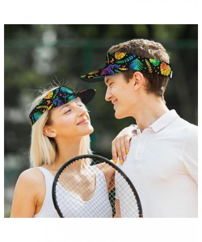 Hawaii Tropical Flower Sun Visor Hats Cap Visors for Women and Men for Sport Beach Tennis Golf Running Hawaii-2s $11.94 Visors