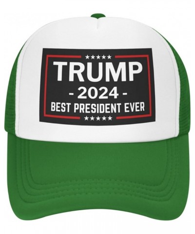 Trump Best-President-Ever Mesh Hat Pro Trump 2024 Mesh Hat for Men Women Baseball Cap Dad Gift Trucker Hat Green $9.45 Baseba...