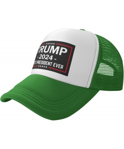 Trump Best-President-Ever Mesh Hat Pro Trump 2024 Mesh Hat for Men Women Baseball Cap Dad Gift Trucker Hat Green $9.45 Baseba...