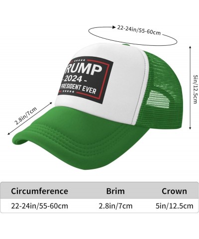 Trump Best-President-Ever Mesh Hat Pro Trump 2024 Mesh Hat for Men Women Baseball Cap Dad Gift Trucker Hat Green $9.45 Baseba...