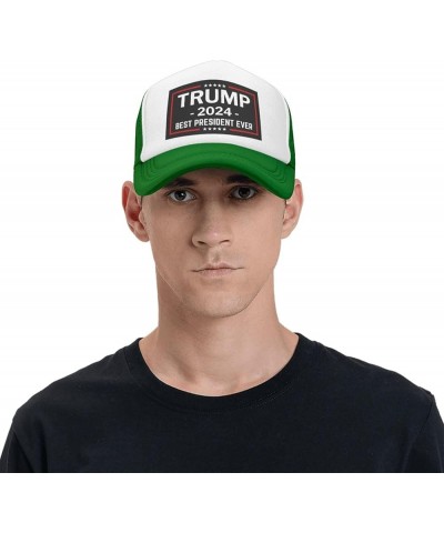 Trump Best-President-Ever Mesh Hat Pro Trump 2024 Mesh Hat for Men Women Baseball Cap Dad Gift Trucker Hat Green $9.45 Baseba...