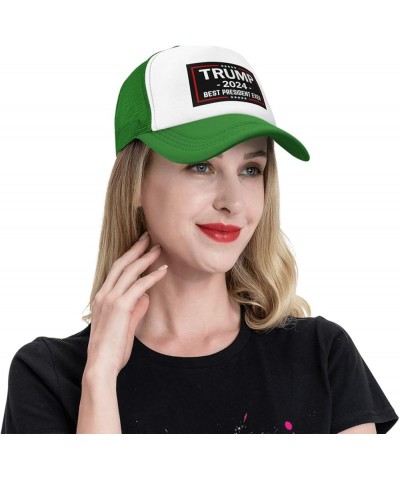 Trump Best-President-Ever Mesh Hat Pro Trump 2024 Mesh Hat for Men Women Baseball Cap Dad Gift Trucker Hat Green $9.45 Baseba...