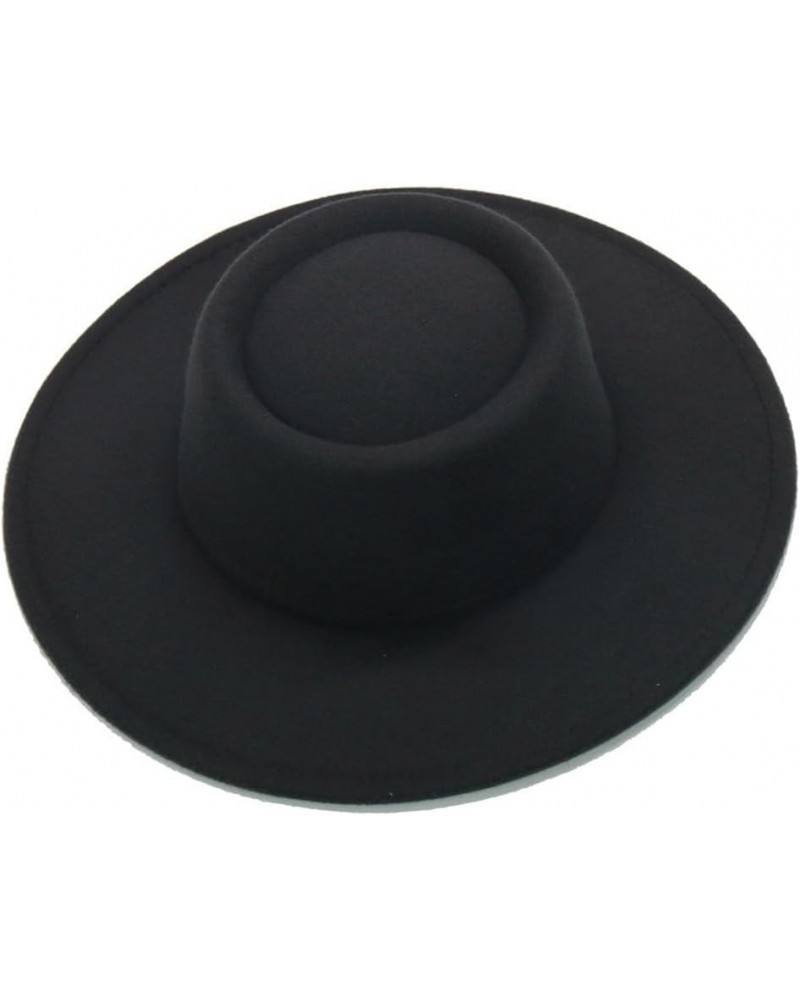 Fedora Hats Men Women Wide Brim Wool Felt Jazz Hats Formal Panama Cap Black $14.70 Fedoras