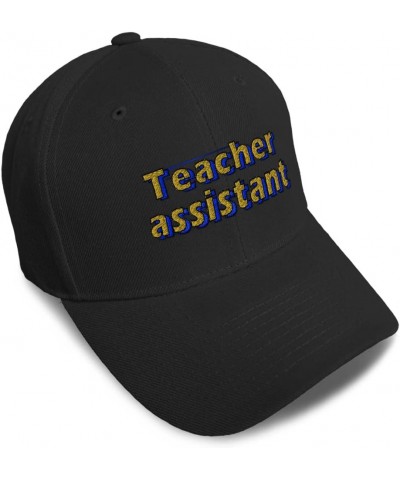 Baseball Cap Teacher Assistant School Acrylic Education Dad Hats for Men and Women Black Design Only $15.92 Baseball Caps