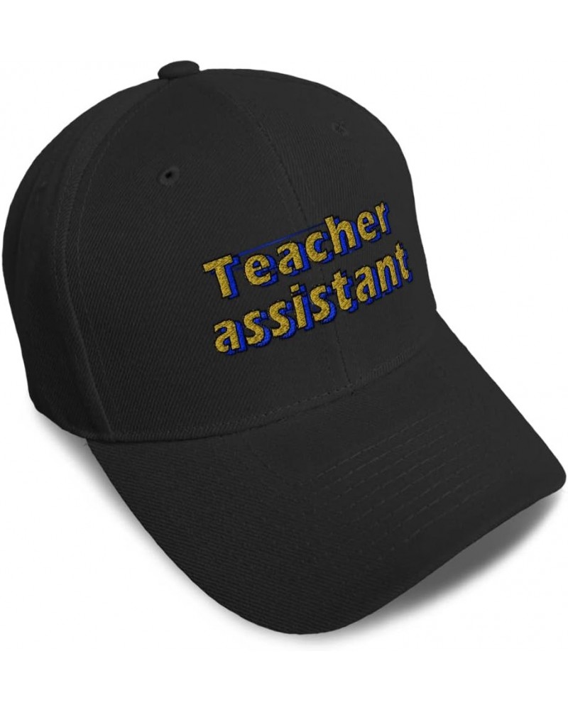 Baseball Cap Teacher Assistant School Acrylic Education Dad Hats for Men and Women Black Design Only $15.92 Baseball Caps