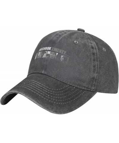 Denim Washed Baseball Cap Vintage Hats Adjustable Trucker Hat for Men Women Black Deep Heather $11.99 Baseball Caps