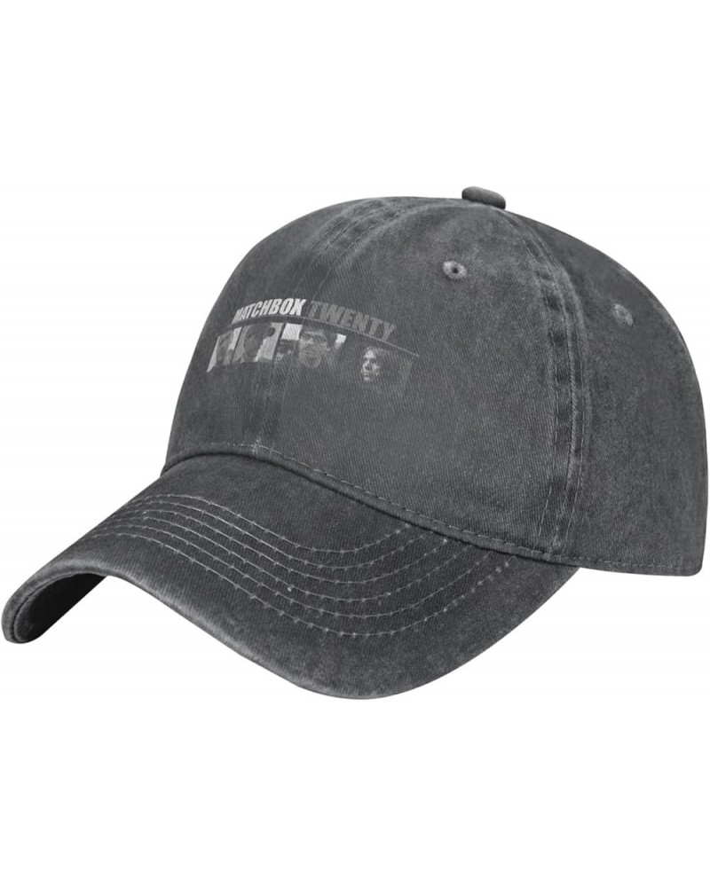 Denim Washed Baseball Cap Vintage Hats Adjustable Trucker Hat for Men Women Black Deep Heather $11.99 Baseball Caps