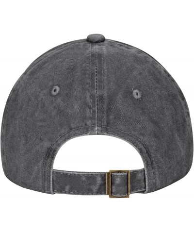 Denim Washed Baseball Cap Vintage Hats Adjustable Trucker Hat for Men Women Black Deep Heather $11.99 Baseball Caps