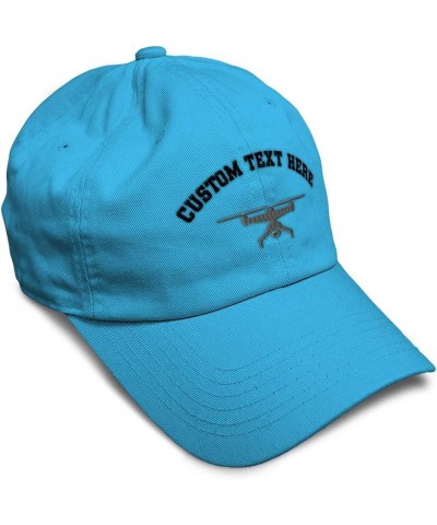 Soft Baseball Cap Drone Picture A Other Military Warfare Cotton Air Strike Dad Hats for Men & Women Aqua Personalized Text He...