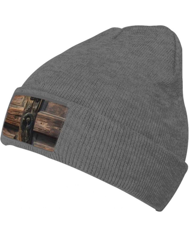 Rustic Antique Wooden Door Premium Knit Hat-Stylish Unisex Beanie for Winter,Experience Ultimate Warmth and Style $8.78 Skull...