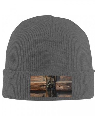 Rustic Antique Wooden Door Premium Knit Hat-Stylish Unisex Beanie for Winter,Experience Ultimate Warmth and Style $8.78 Skull...