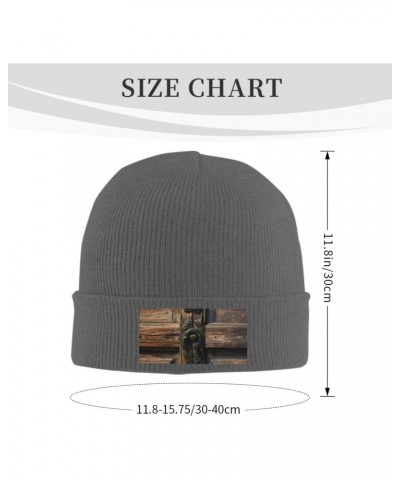 Rustic Antique Wooden Door Premium Knit Hat-Stylish Unisex Beanie for Winter,Experience Ultimate Warmth and Style $8.78 Skull...