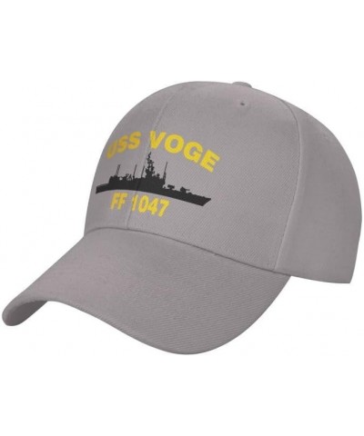 USS VOGE FF 1047 DE 1047 Flag Denim Hats Baseball Caps Fisherman's hat Knitted hat Gray $14.73 Baseball Caps