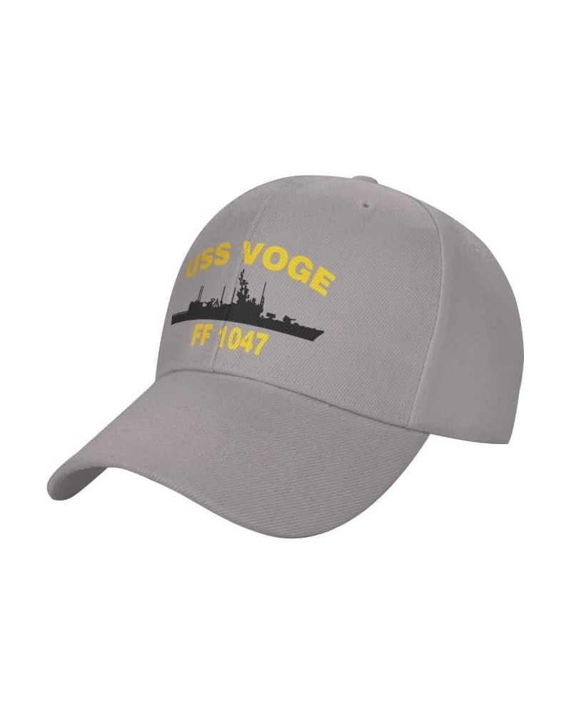 USS VOGE FF 1047 DE 1047 Flag Denim Hats Baseball Caps Fisherman's hat Knitted hat Gray $14.73 Baseball Caps