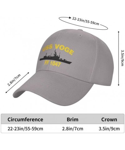 USS VOGE FF 1047 DE 1047 Flag Denim Hats Baseball Caps Fisherman's hat Knitted hat Gray $14.73 Baseball Caps