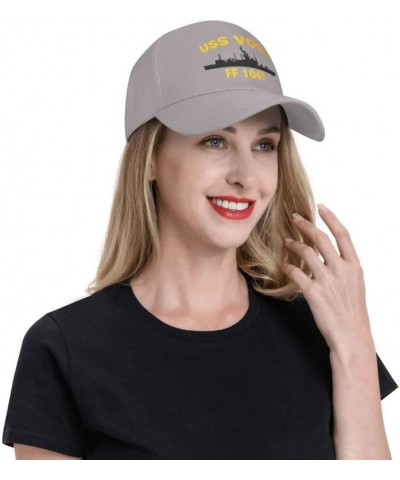 USS VOGE FF 1047 DE 1047 Flag Denim Hats Baseball Caps Fisherman's hat Knitted hat Gray $14.73 Baseball Caps