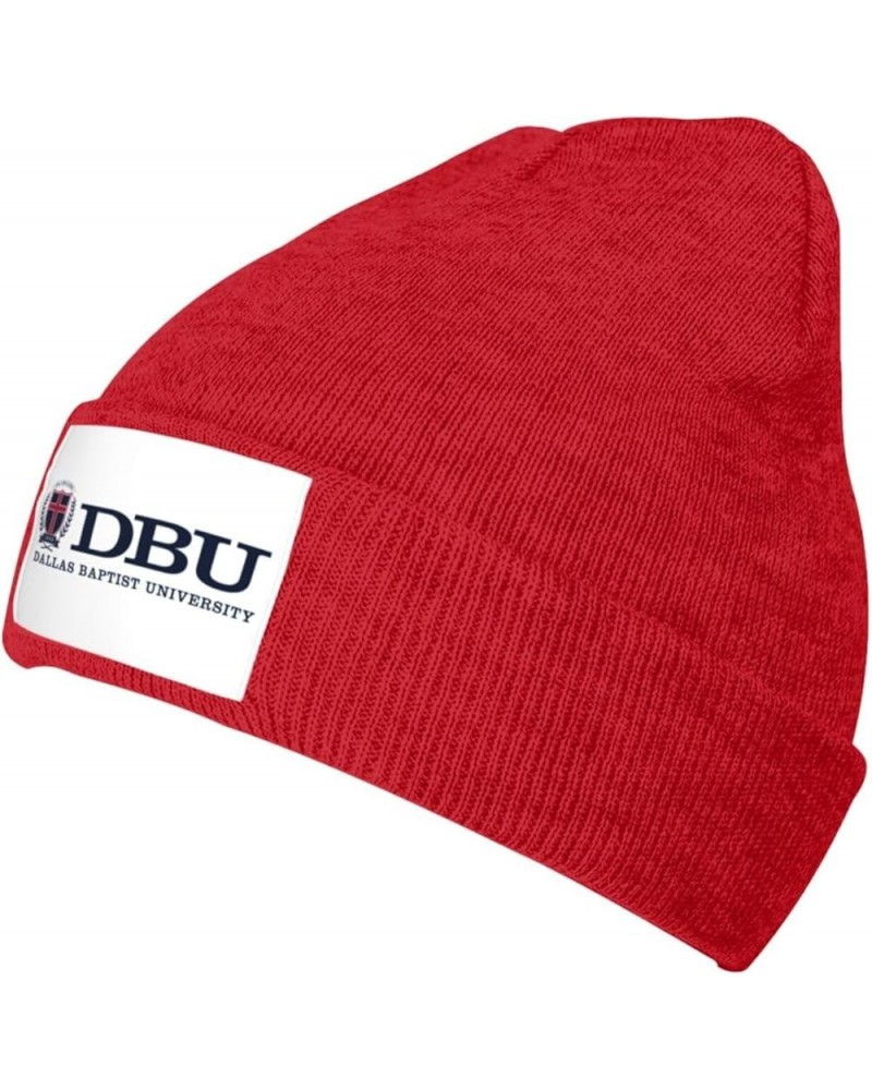 Dallas Baptist University Ribbed Knit Cap Beanie Hats for Men Women, Warm Cozy Knitted Cuffed Cap Red $7.97 Skullies & Beanies