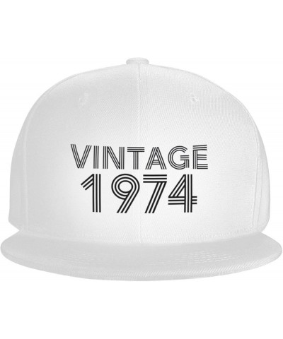 Vintage 1974 50 Year Old Gifts 50th Birthday Gift Trucker Hat Women Baseball Cap Men Dad Hat Snapback Hat Black White $10.34 ...