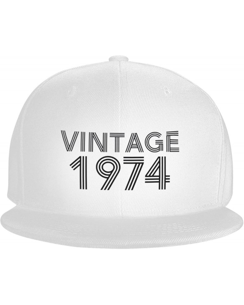 Vintage 1974 50 Year Old Gifts 50th Birthday Gift Trucker Hat Women Baseball Cap Men Dad Hat Snapback Hat Black White $10.34 ...