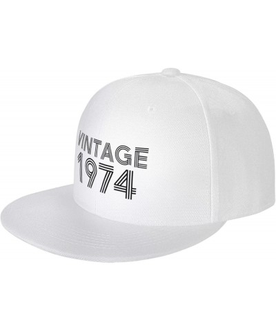 Vintage 1974 50 Year Old Gifts 50th Birthday Gift Trucker Hat Women Baseball Cap Men Dad Hat Snapback Hat Black White $10.34 ...