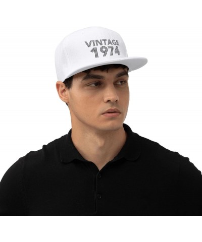 Vintage 1974 50 Year Old Gifts 50th Birthday Gift Trucker Hat Women Baseball Cap Men Dad Hat Snapback Hat Black White $10.34 ...