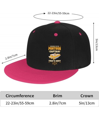 I'm The Pon-toon Boat Cap-Tain Running Hat Men Baseball Cap Women Dad Hat Sun Hat Adjustable Trucker Hat White Pink $11.70 Ba...