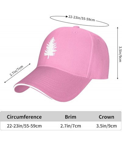 Pine Tree Hat Adjustable Sandwich Peaked Cap Outdoor Sports Baseball Cap Trucker Cap Pink $14.95 Baseball Caps