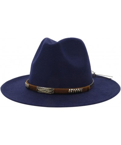 Fashion Imitation Wool Fedora Hats for Women Men Flat Brim Felt Bowler Hats Panama Party Dress Chapeau Purple $15.05 Fedoras