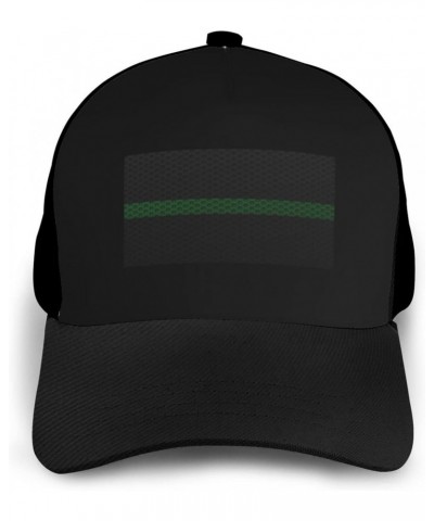 Adjustable Mesh Style Thin Green Line Flag Baseball Cap for Men Women Baseball Hat Outdoor Casual Breathable Caps Trucker Hat...