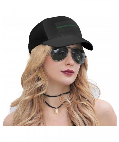 Adjustable Mesh Style Thin Green Line Flag Baseball Cap for Men Women Baseball Hat Outdoor Casual Breathable Caps Trucker Hat...