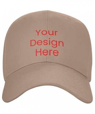 Custom Hat Add Your Own Photo Logo Picture Design Your Hats Natural $17.15 Baseball Caps