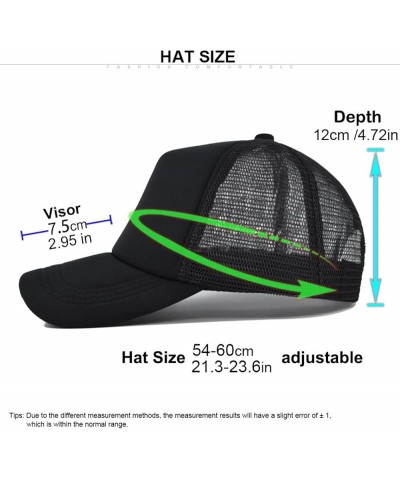 Trucker Hat for Men & Women Mesh Snapback Hats Fashion Baseball Cap Adjustable Fitted Hat Vintage Mesh Trucker Hat A14 $6.48 ...