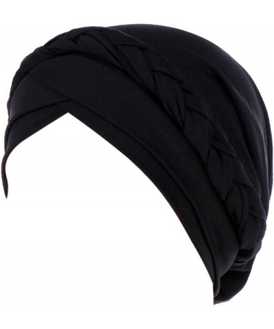 Womens Printed Turban Hat Head Wraps Covers Chemo Cancer Beanie Cap Headwear Black $5.88 Skullies & Beanies