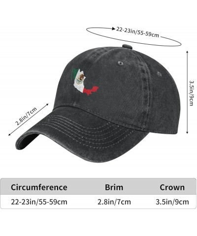 Mexican Flag Map Unisex Classic Vintage Baseball Cap Mens Womens Trucker Hats Black $12.76 Baseball Caps