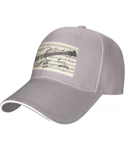 Guitar Bass Music Musical Instruments Picture Casual General Baseball Cap Black : Comfortable, Light Gray $9.74 Baseball Caps